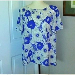 Talbots Floral Blouse Size XL